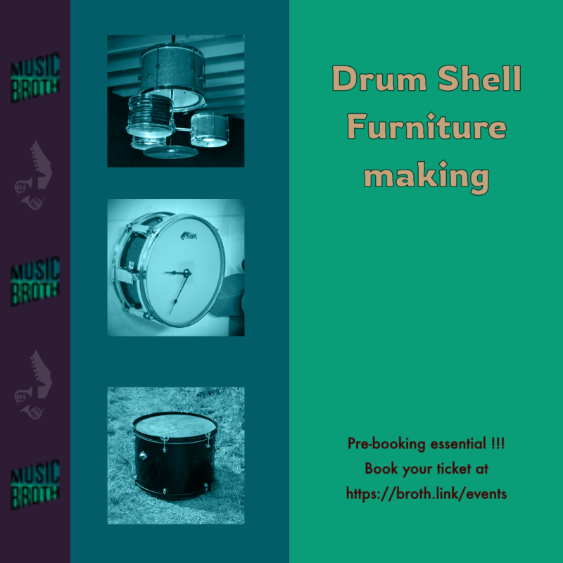 Up-cycling 2: Drum shell furniture making - Attendize.com